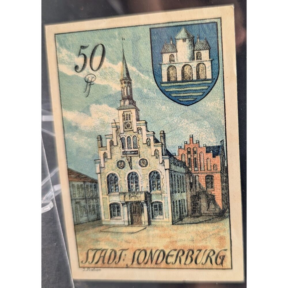 1920 Germany Sonderburg Dybbøl Mølle Schleswig Plebiscite 50 Pfennig Note 682532